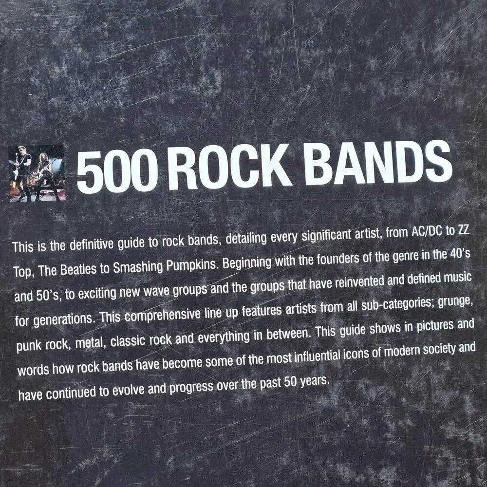 500 Rock Bands: A Line up of the 500 Best - Hardcover, by‎ Joanne Huffa - Good